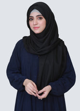 Turkish Lawn Hijab- Jumbo Size - Black