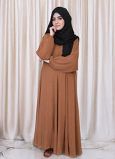 Basic Wooden Brown Abaya