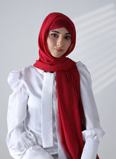 Criss Cross Hijab - Maroon