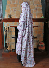 Namaz Chaddar - Printed White Design 2