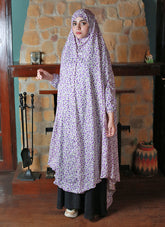 Namaz Chaddar - Purple Flowers Printed