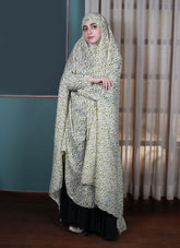 Namaz Chaddar - Pista Flowers Printed