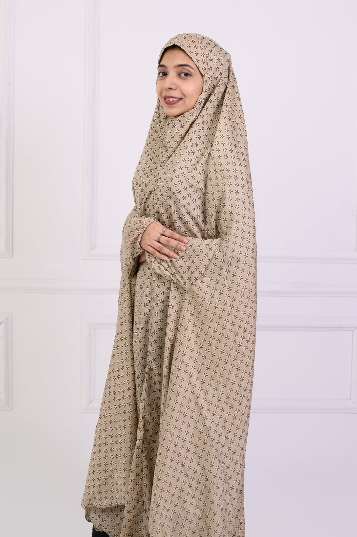 Namaz Chaddar - Printed fawn