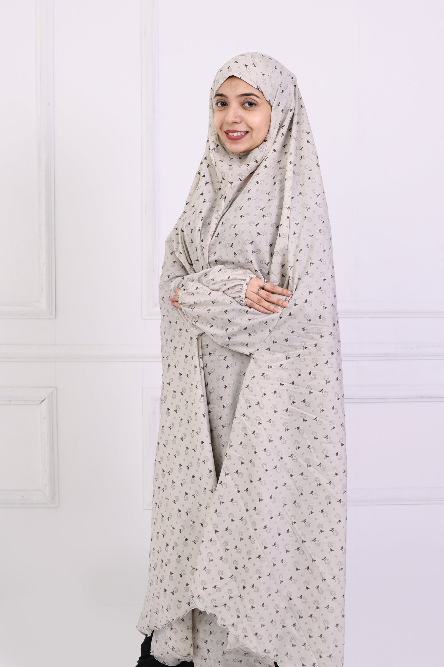 Namaz Chaddar -Printed Nude