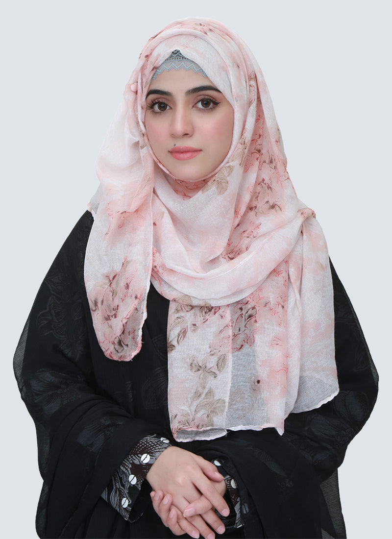 Lawn Marble Flowered Print Design - Pink