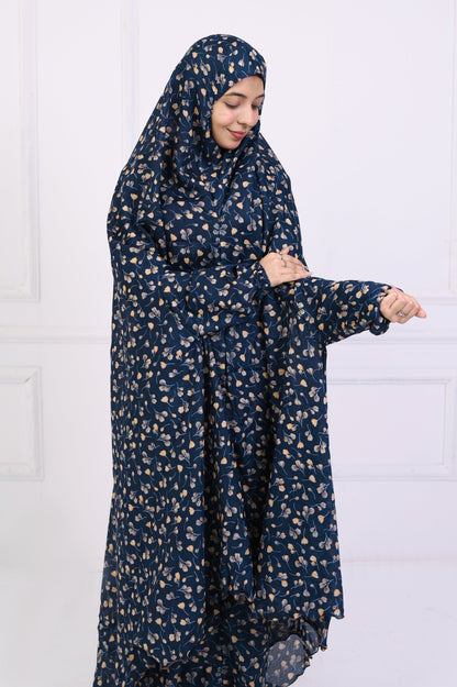 Namaz Chaddar - Printed Navy