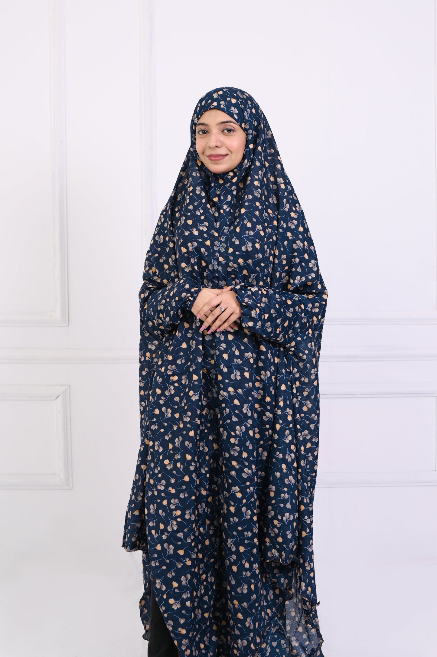 Namaz Chaddar - Printed Navy