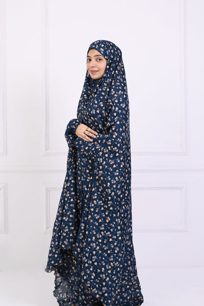 Namaz Chaddar - Printed Navy