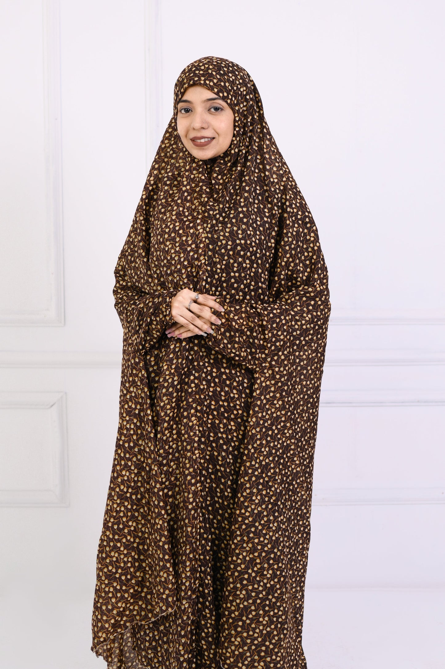 Namaz Chaddar - Printed Brown