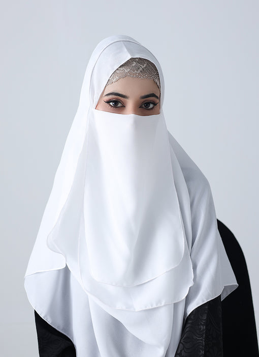 Double Loop Hijab With Plain Niqab