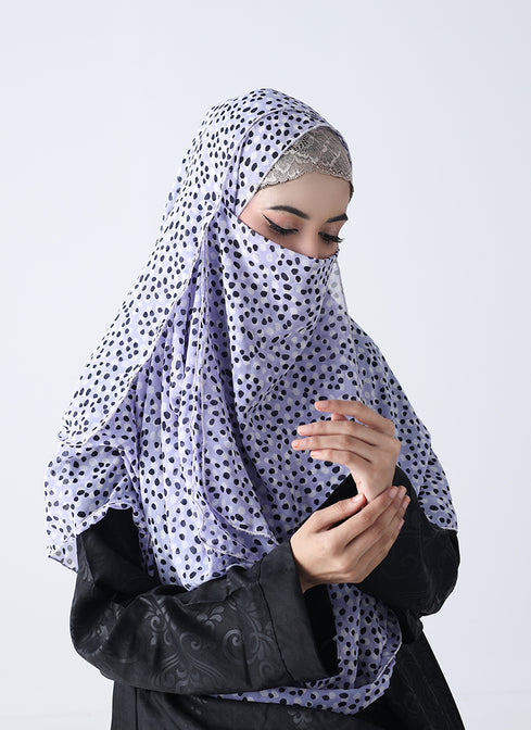 Double Loop Hijab With Plain Niqab