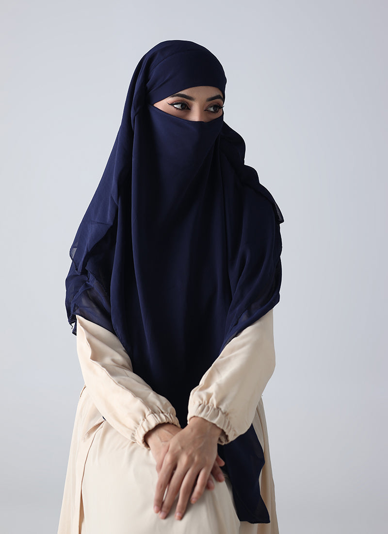 3 layer Khimer - Navy Blue