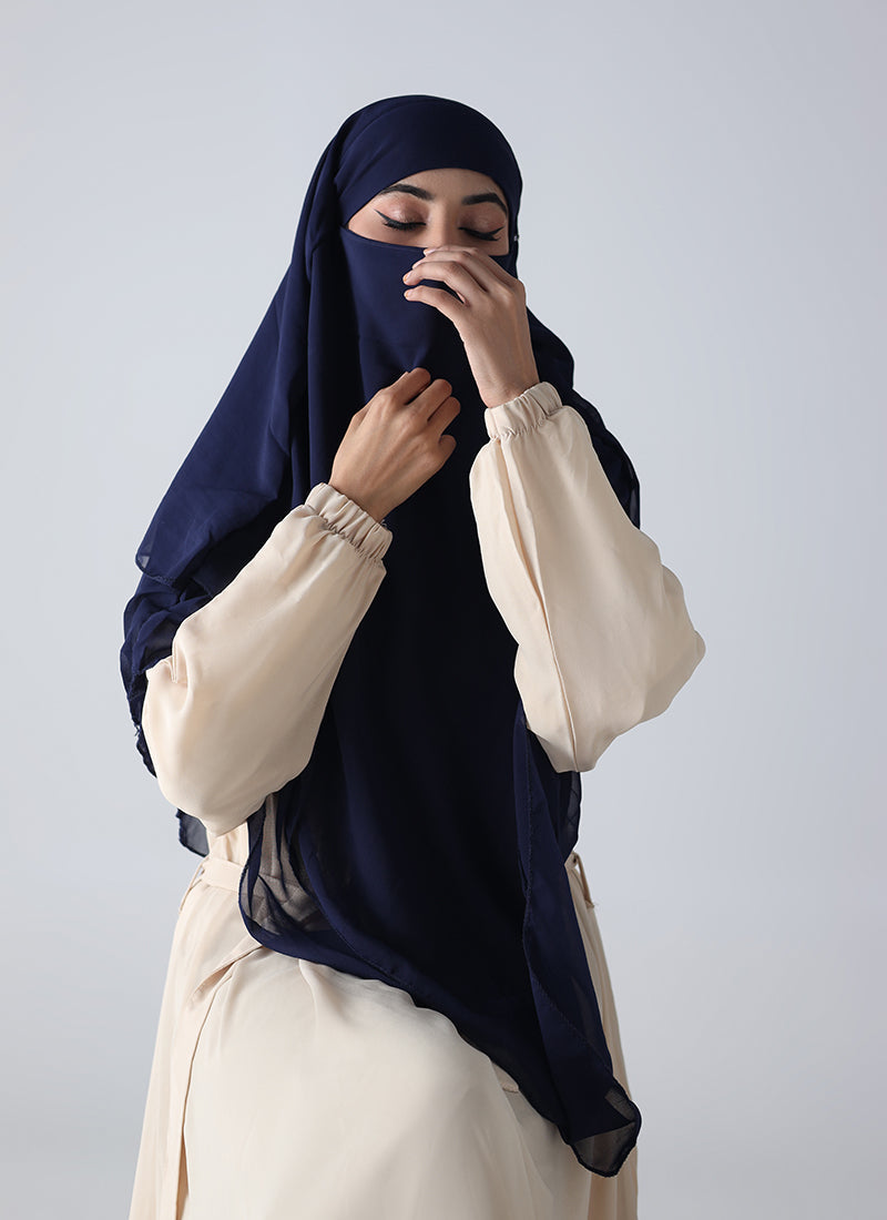 3 layer Khimer - Navy Blue