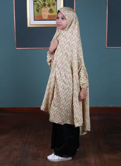 Kids Namaz Chaddar --(For 8 till 14 year old kid)-- Mustard